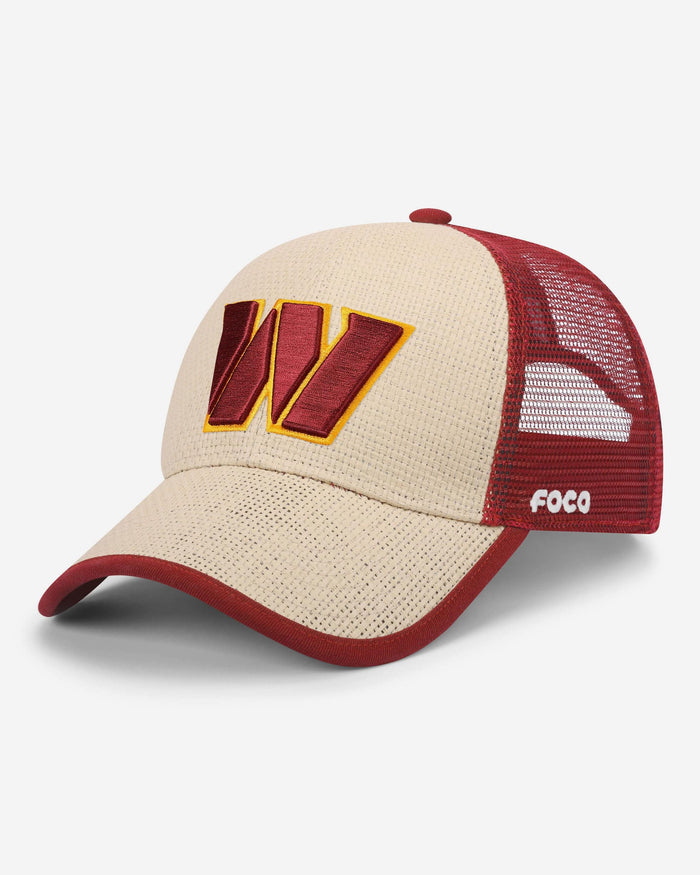 Washington Commanders Straw Trucker Cap FOCO - FOCO.com