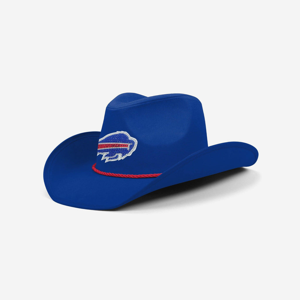 Buffalo Bills Team Color Rhinestone Logo Cowboy Hat FOCO - FOCO.com