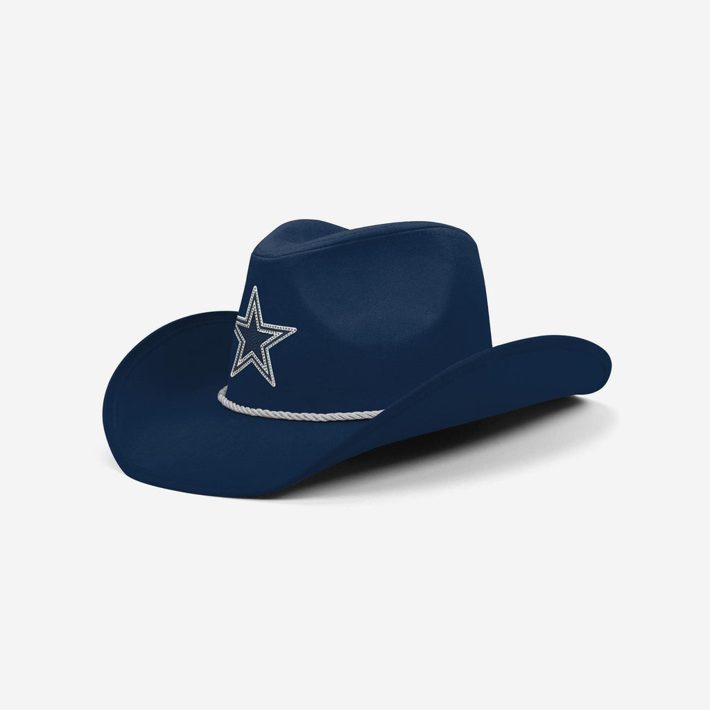 Dallas Cowboys Team Color Rhinestone Logo Cowboy Hat FOCO - FOCO.com