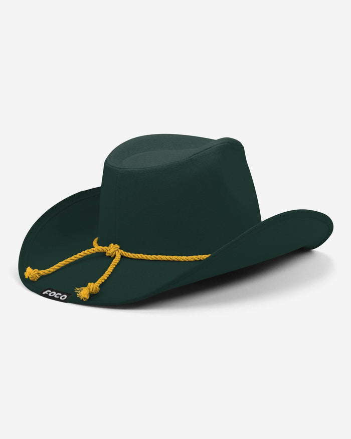 Green Bay Packers Team Color Rhinestone Logo Cowboy Hat FOCO - FOCO.com