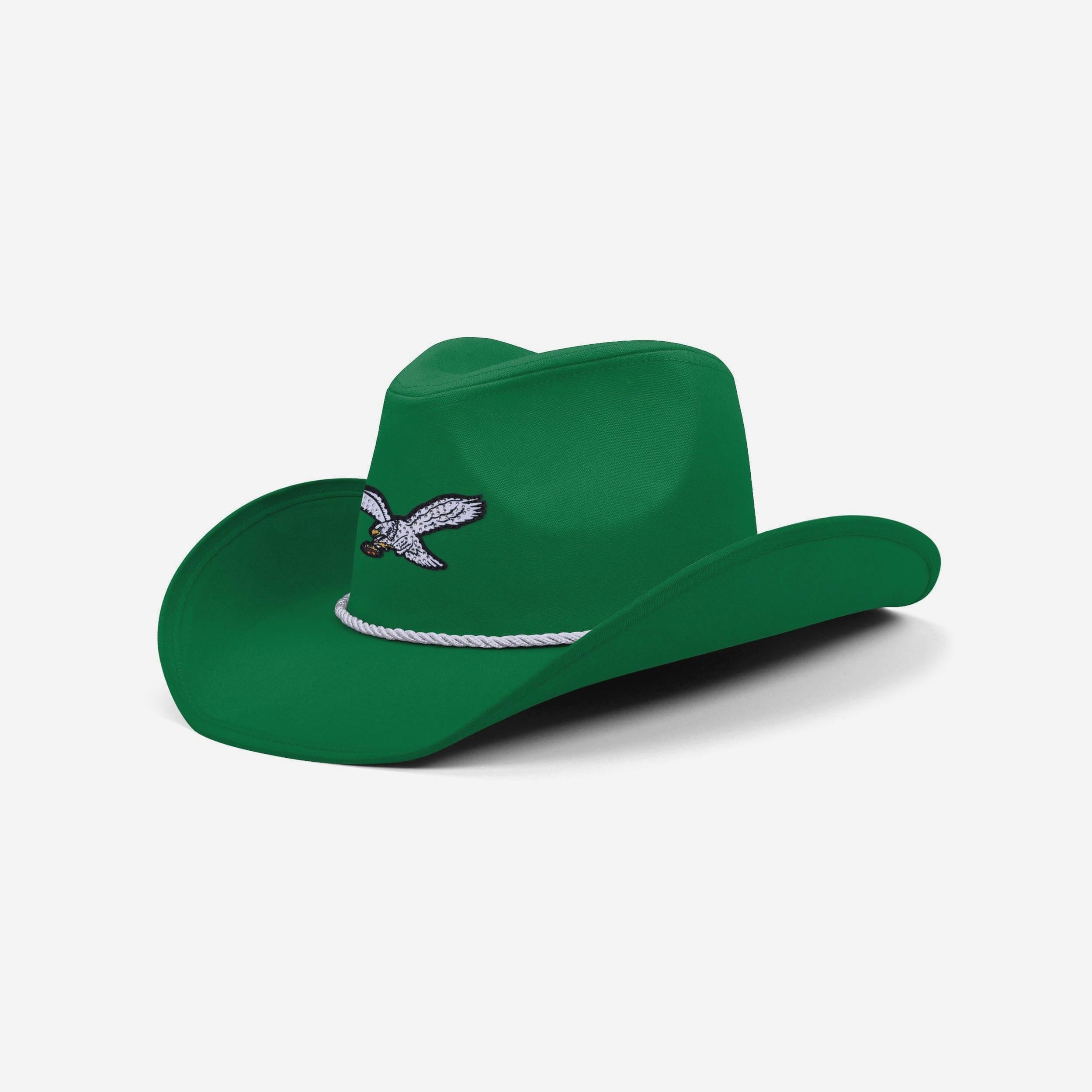 Green and White Eagles Cap with Rhinestones Vintage NFL (Apex One) - Philadelphia Eagles Rhinestone Logo  main image 3