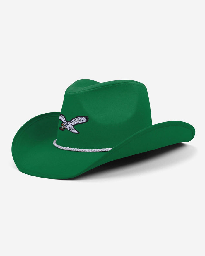 Philadelphia Eagles Kelly Green Team Color Rhinestone Logo Cowboy Hat FOCO - FOCO.com