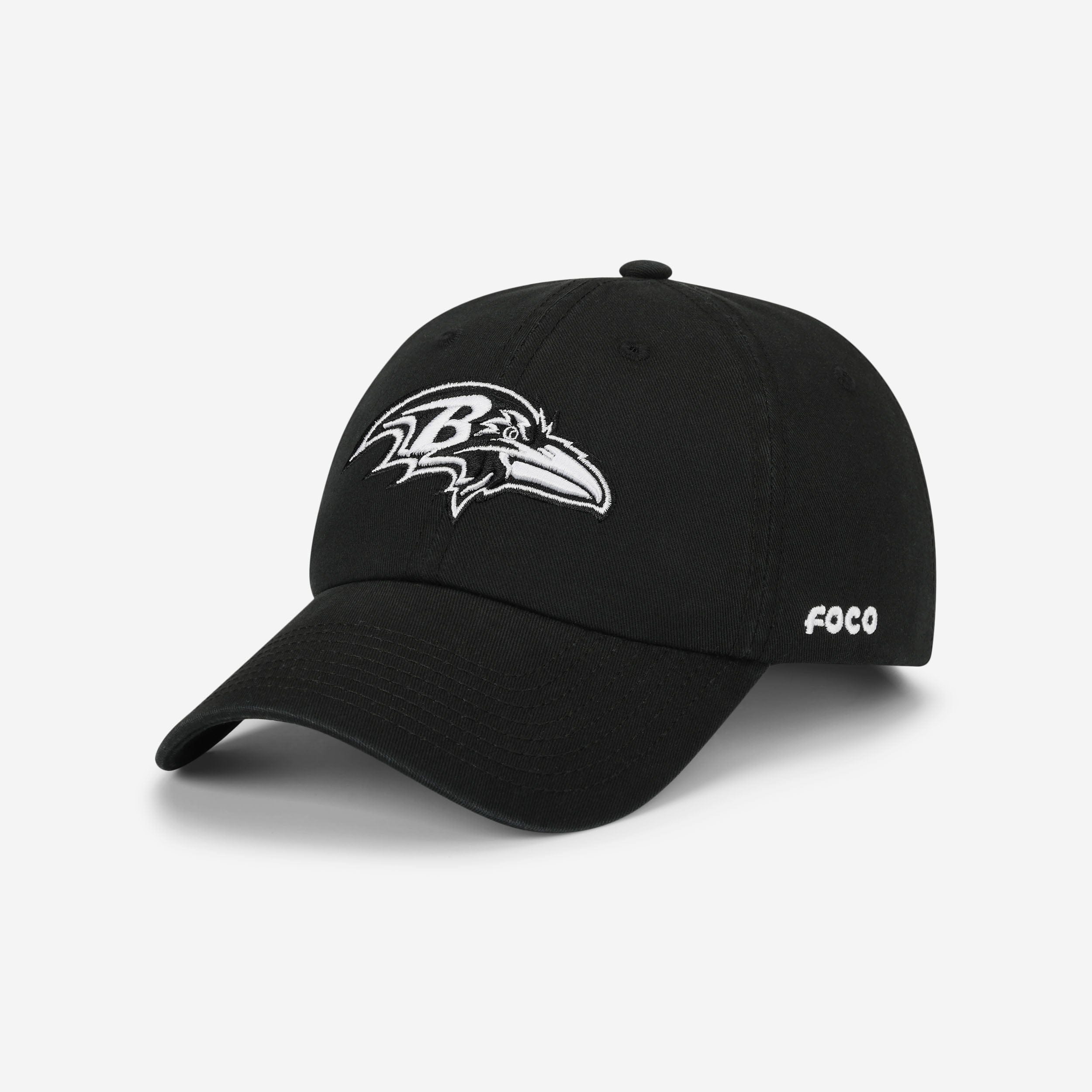Baltimore Ravens Black & White Casual Cap FOCO