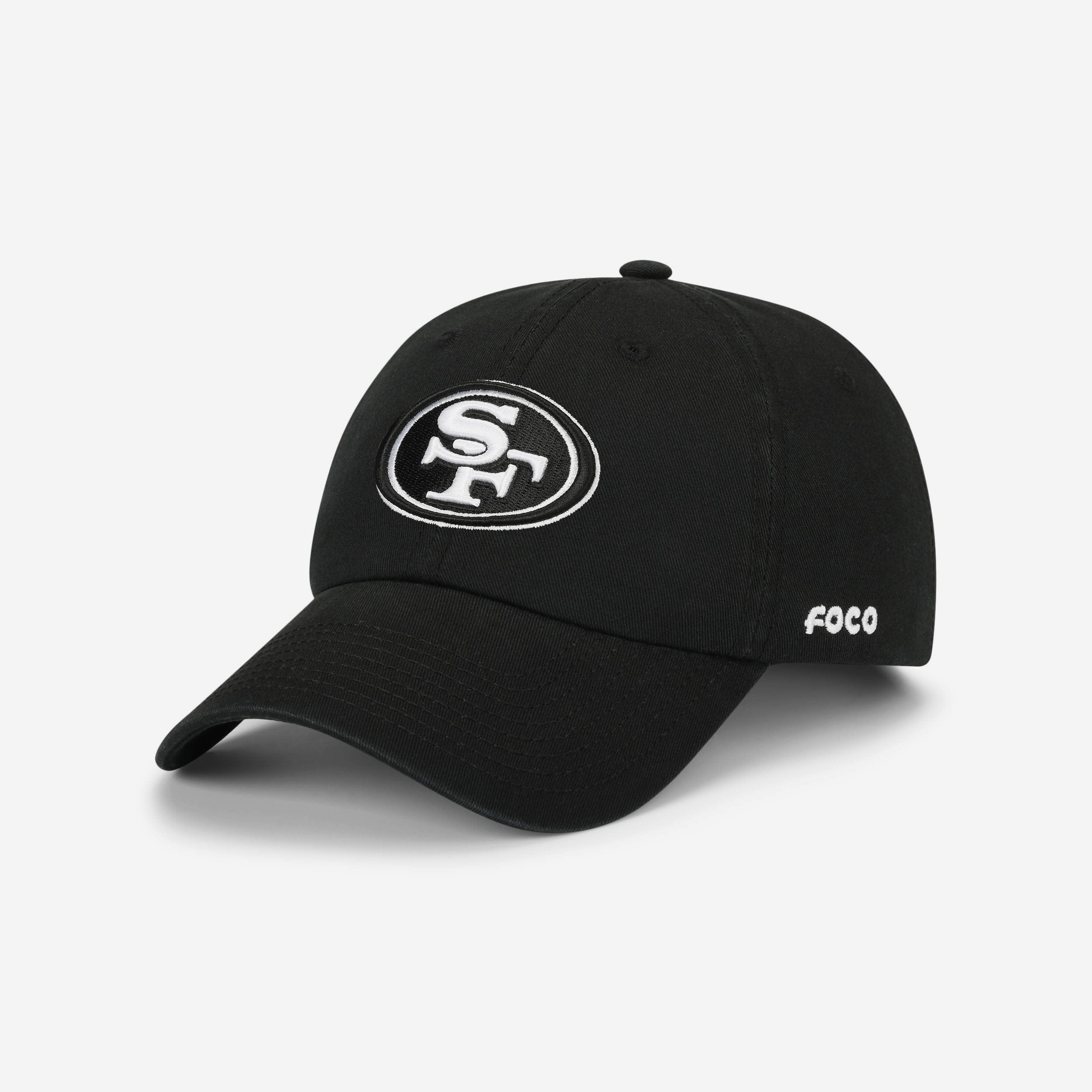 San Francisco 49ers Black White Casual Cap FOCO1