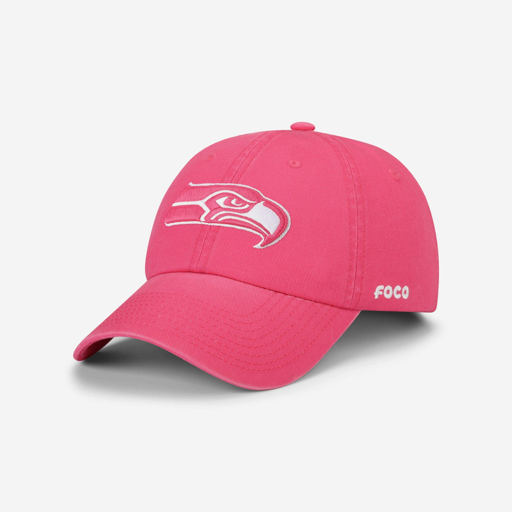 Seattle Seahawks Magenta & White Casual Cap FOCO - FOCO.com
