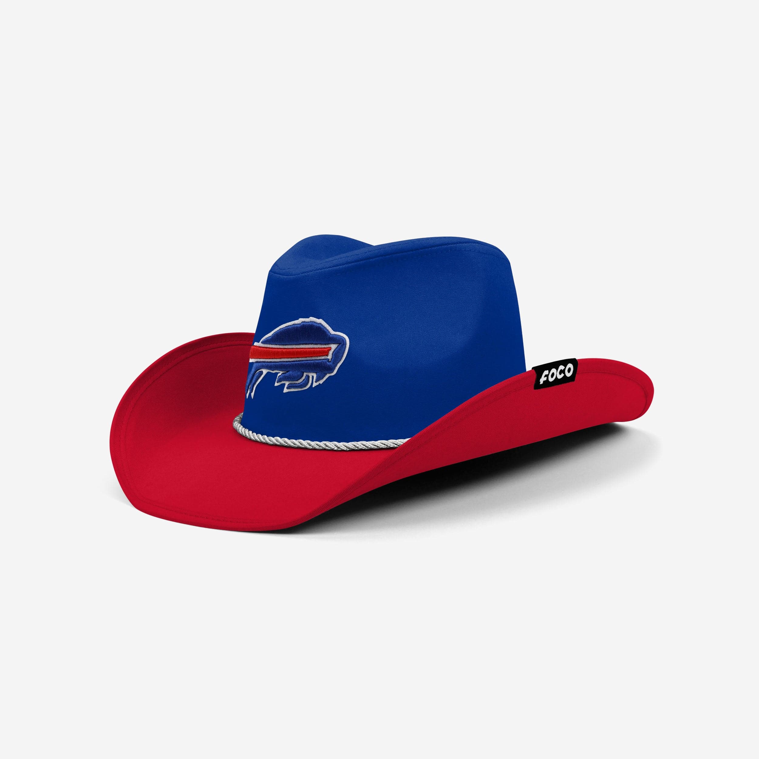 ?❤️ BUFFALO BILLS COWBOY HAT ❤️? Buffalo Bills White Rhinestone Logo Cowboy Hat FOCO main image 2
