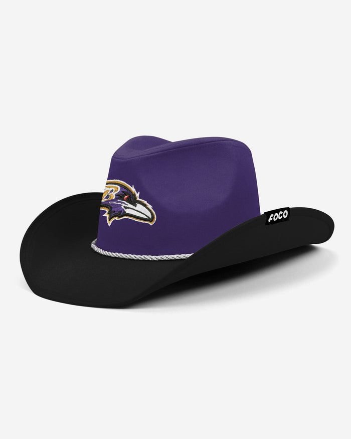 Baltimore Ravens Two Tone Cowboy Hat FOCO - FOCO.com