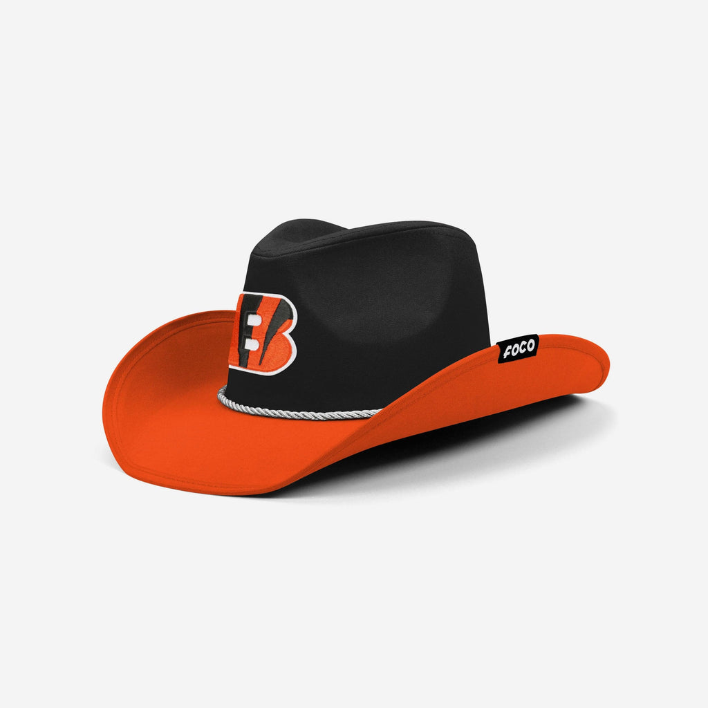 Cincinnati Bengals Two Tone Cowboy Hat FOCO - FOCO.com