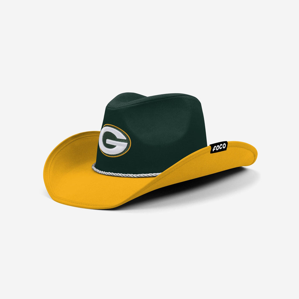 Green Bay Packers Two Tone Cowboy Hat FOCO - FOCO.com