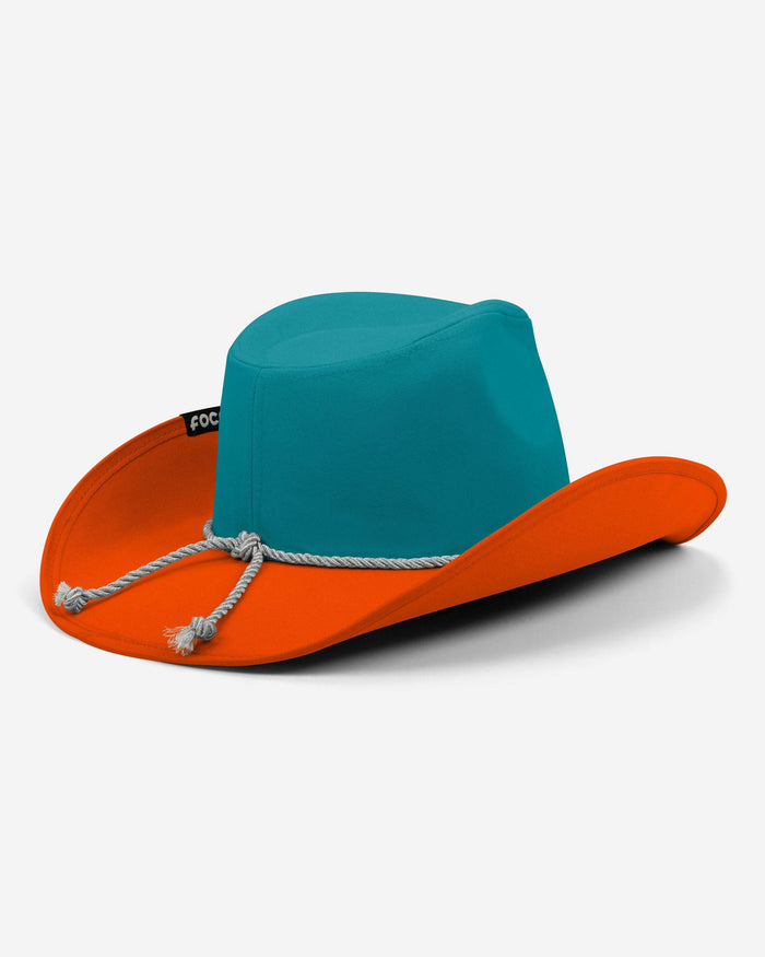 Miami Dolphins Two Tone Cowboy Hat FOCO - FOCO.com
