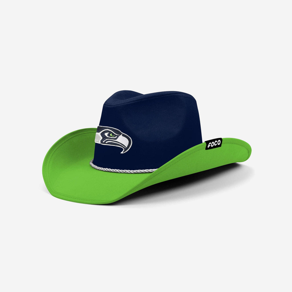 Seattle Seahawks Two Tone Cowboy Hat FOCO - FOCO.com