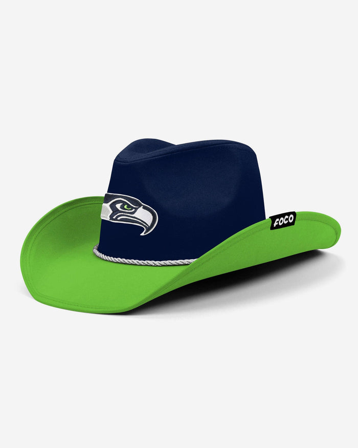 Seattle Seahawks Two Tone Cowboy Hat FOCO - FOCO.com