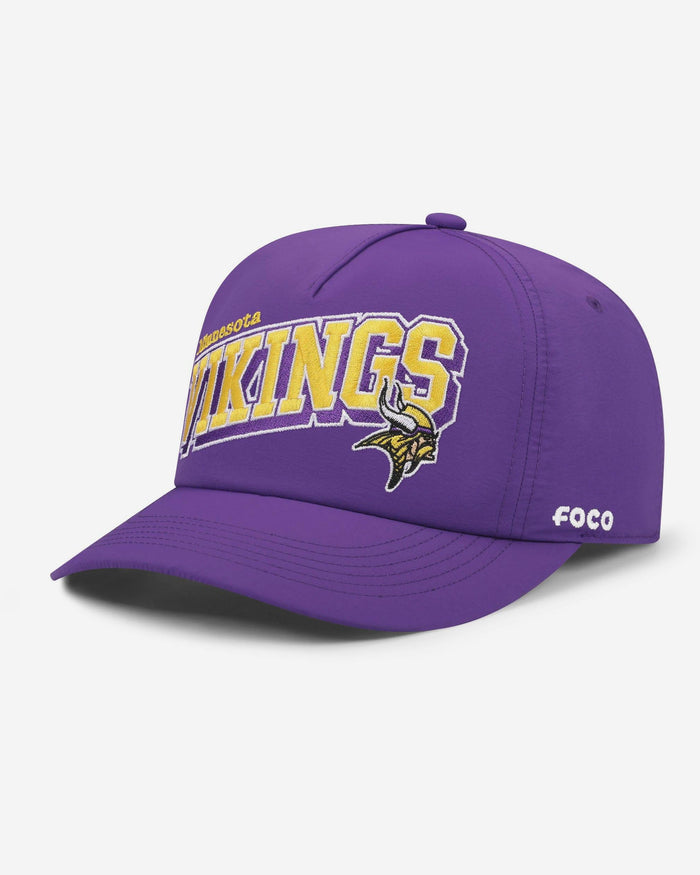 Minnesota Vikings Wavy Wordmark Poly Marquee RF Cap FOCO - FOCO.com