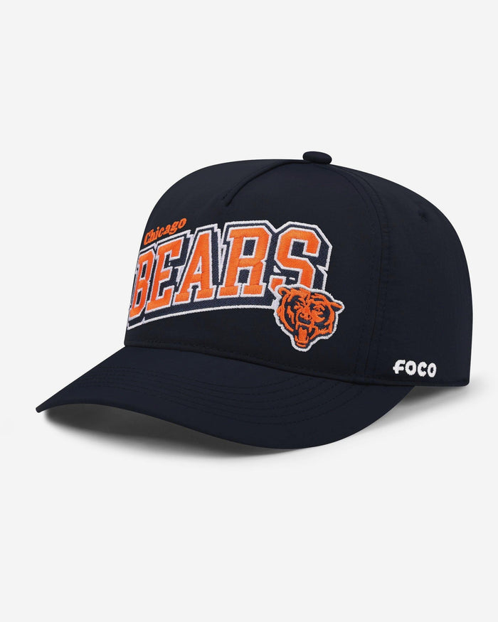 Chicago Bears Wavy Wordmark Poly Marquee RF Cap FOCO - FOCO.com