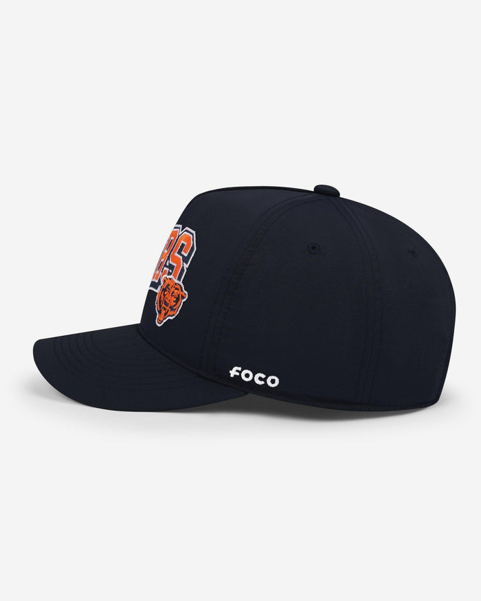 Chicago Bears Wavy Wordmark Poly Marquee RF Cap FOCO - FOCO.com