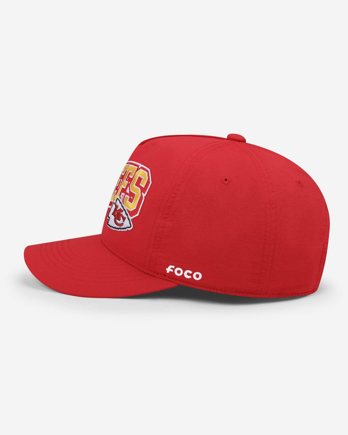 Kansas City Chiefs Wavy Wordmark Poly Marquee RF Cap FOCO - FOCO.com