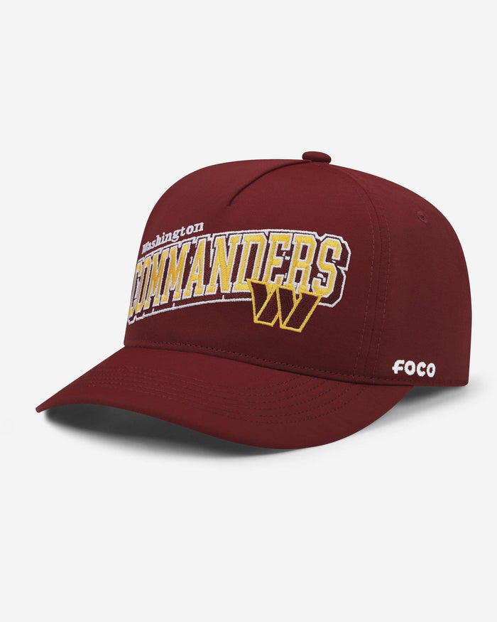 Washington Commanders Wavy Wordmark Poly Marquee RF Cap FOCO - FOCO.com