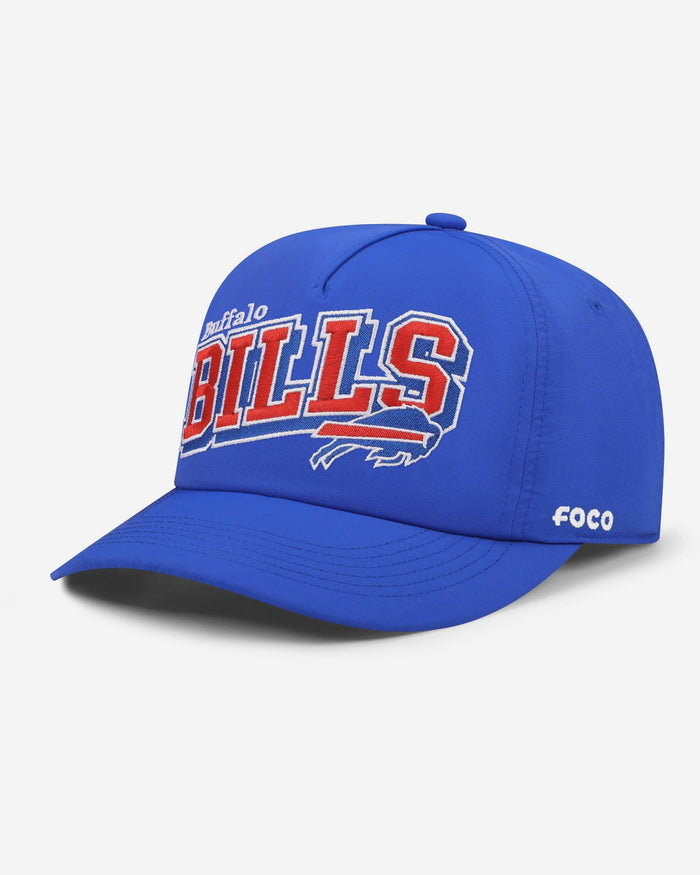Buffalo Bills Wavy Wordmark Poly Marquee RF Cap FOCO - FOCO.com