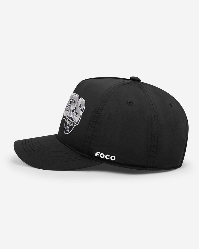 Las Vegas Raiders Wavy Wordmark Poly Marquee RF Cap FOCO - FOCO.com