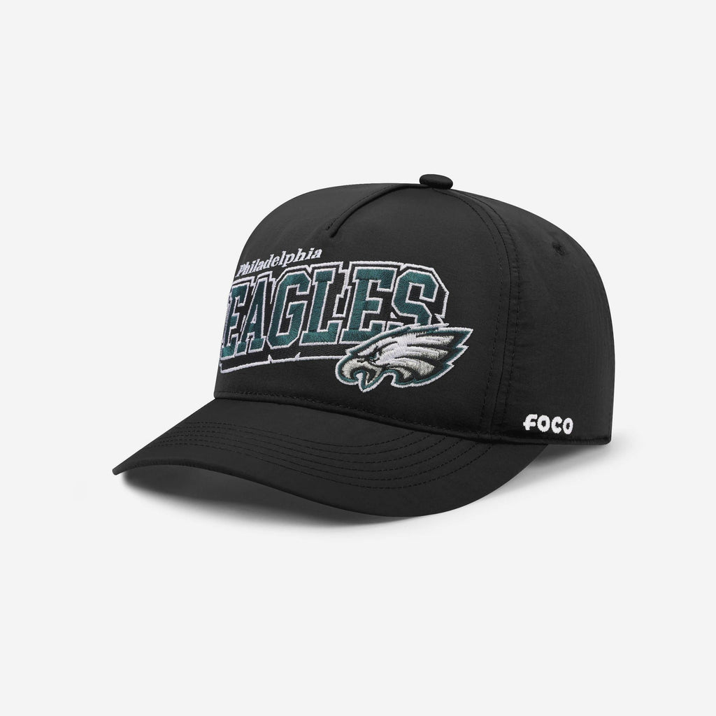 Philadelphia Eagles Wavy Wordmark Poly Marquee RF Cap FOCO - FOCO.com