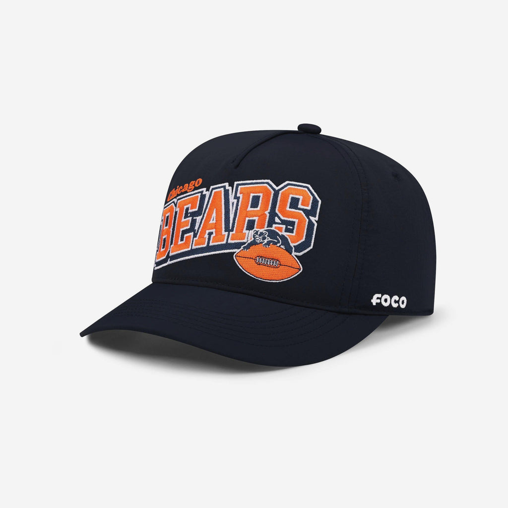 Chicago Bears Retro Wavy Wordmark Poly Marquee RF Cap FOCO - FOCO.com
