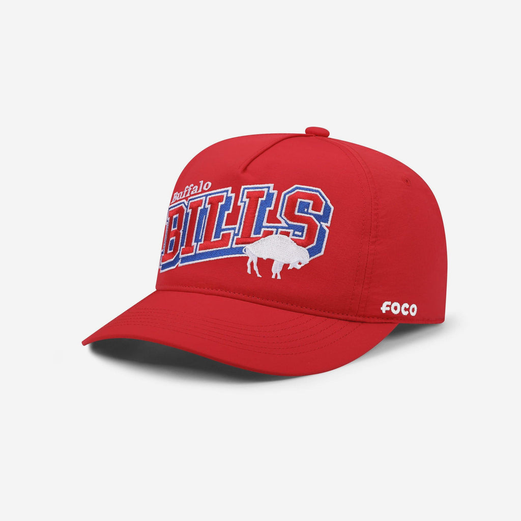 Buffalo Bills Retro Wavy Wordmark Poly Marquee RF Cap FOCO - FOCO.com
