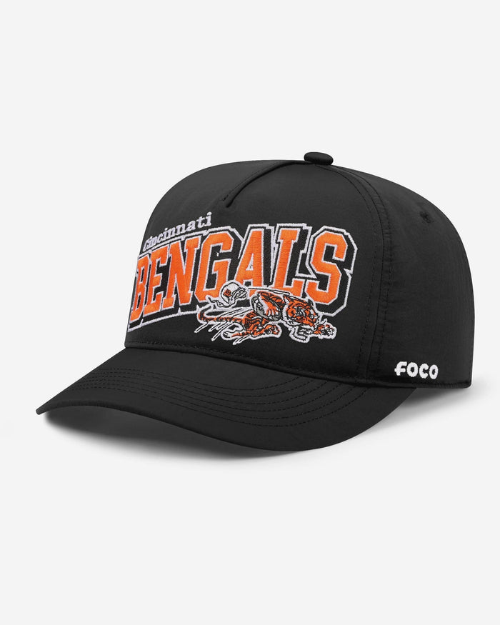 Cincinnati Bengals Retro Wavy Wordmark Poly Marquee RF Cap FOCO - FOCO.com
