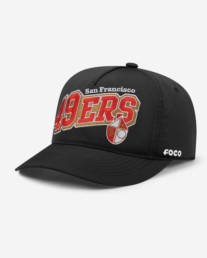 San Francisco 49ers Retro Wavy Wordmark Poly Marquee RF Cap FOCO - FOCO.com