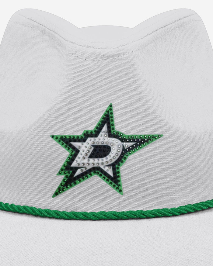 Dallas Stars White Rhinestone Logo Cowboy Hat FOCO - FOCO.com