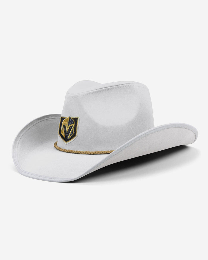 Vegas Golden Knights White Rhinestone Logo Cowboy Hat FOCO - FOCO.com