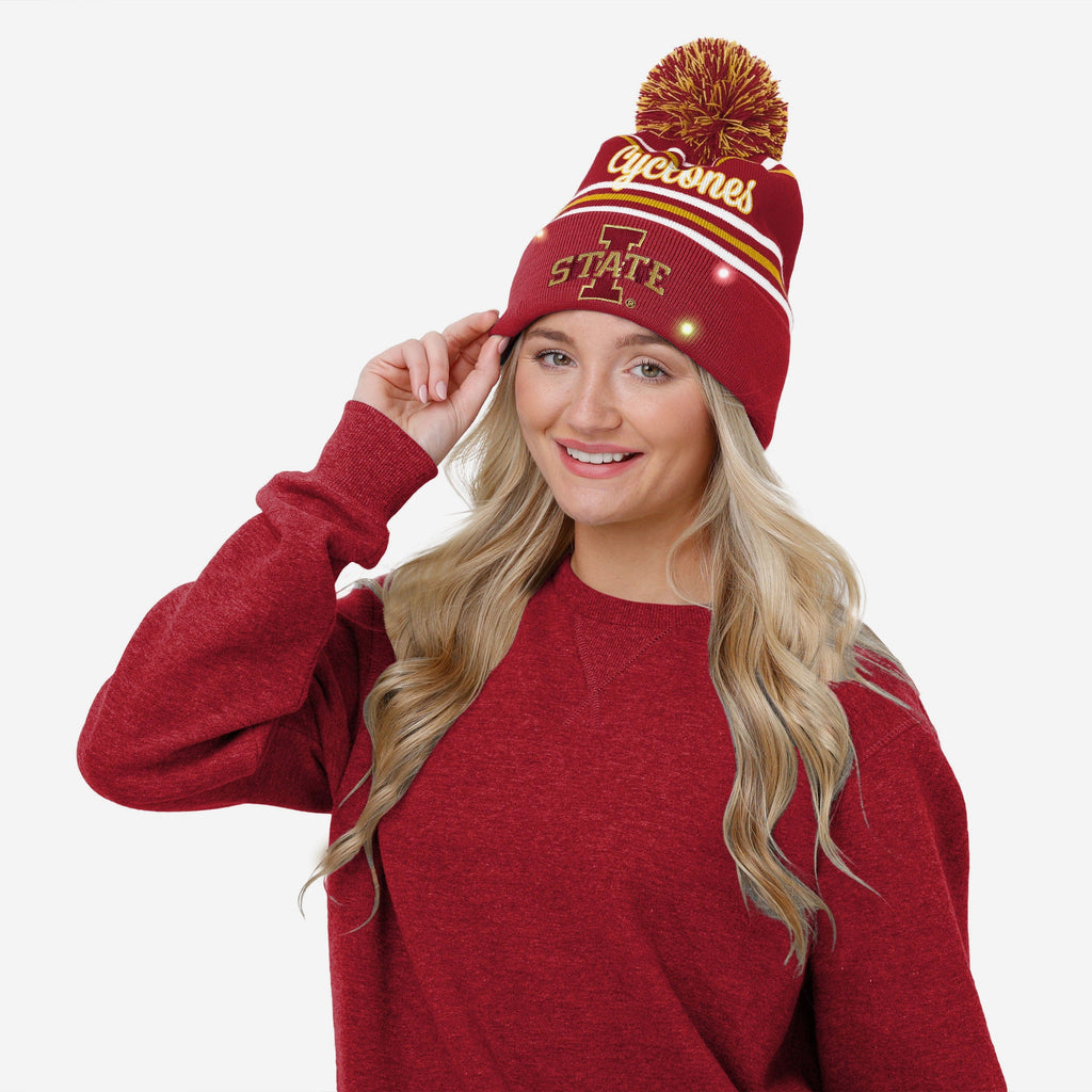 Iowa State Cyclones Womens Wordmark Script Light Up Beanie FOCO