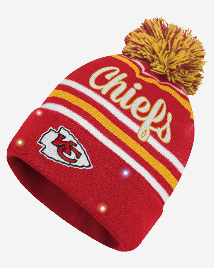 Kansas City Chiefs Womens Wordmark Script Light Up Beanie FOCO