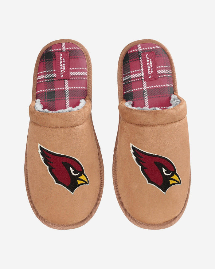 Arizona Cardinals Flannel Lined Brown Suede Scuff Slipper FOCO S - FOCO.com