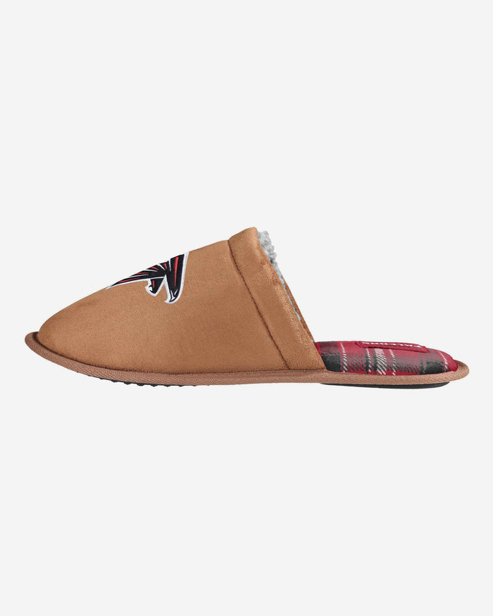 Atlanta Falcons Flannel Lined Brown Suede Scuff Slipper FOCO S - FOCO.com