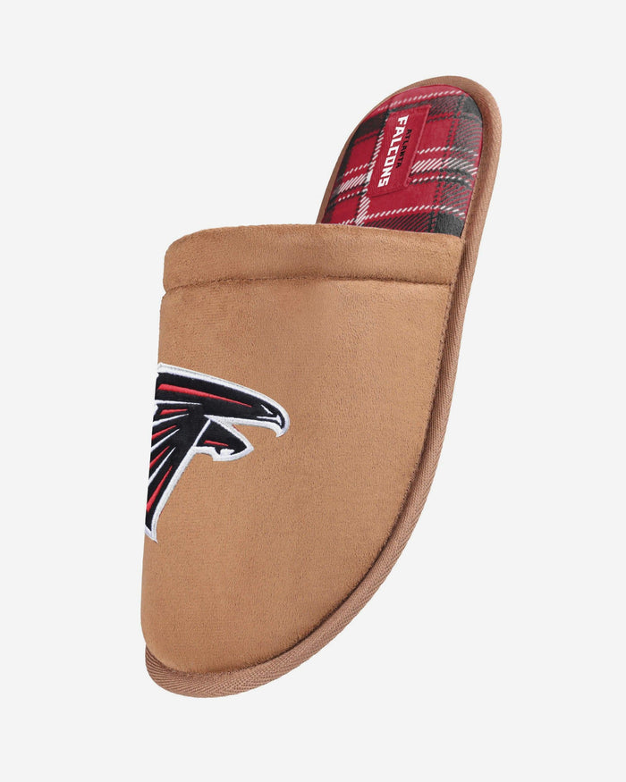 Atlanta Falcons Flannel Lined Brown Suede Scuff Slipper FOCO S - FOCO.com