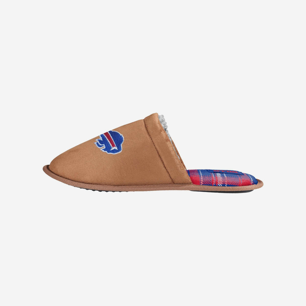 Buffalo Bills Flannel Lined Brown Suede Scuff Slipper FOCO S - FOCO.com