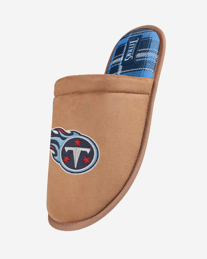 Tennessee Titans Flannel Lined Brown Suede Scuff Slipper FOCO S - FOCO.com
