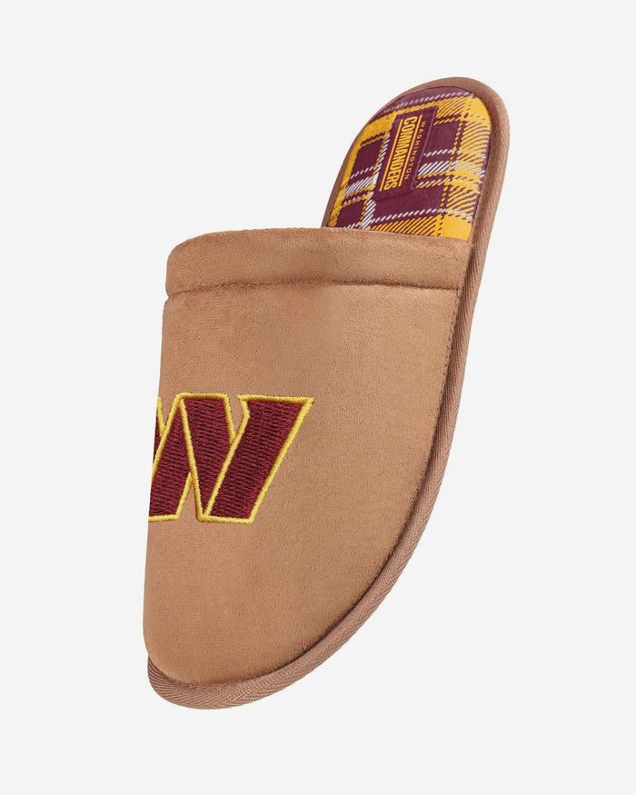 Washington Commanders Flannel Lined Brown Suede Scuff Slipper FOCO S - FOCO.com