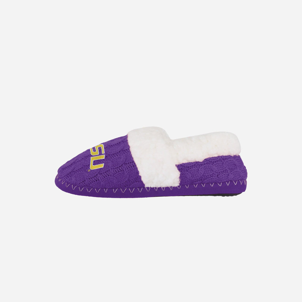 LSU Tigers Womens Team Color Moccasin Slipper FOCO - FOCO.com