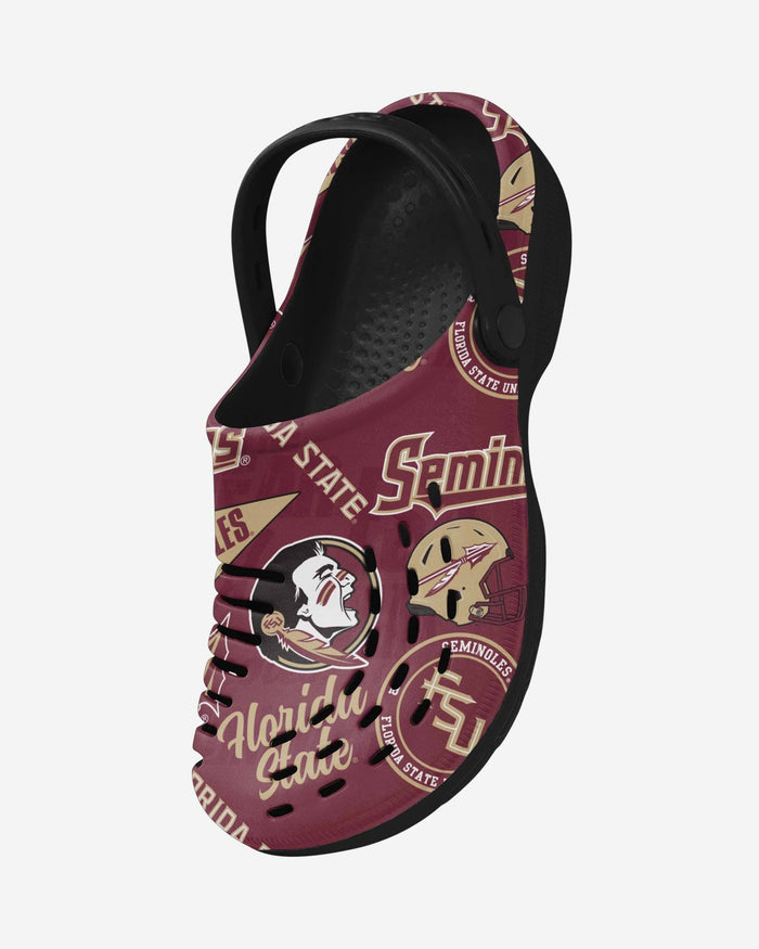 Florida State Boot Florida State Seminoles Historic Print Clog With Strap FOCO