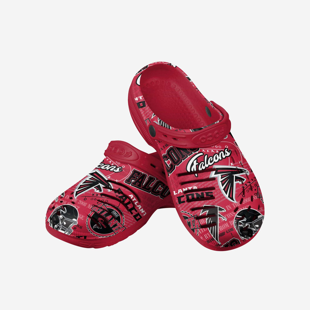 Atlanta Falcons Historic Print Clog With Strap FOCO