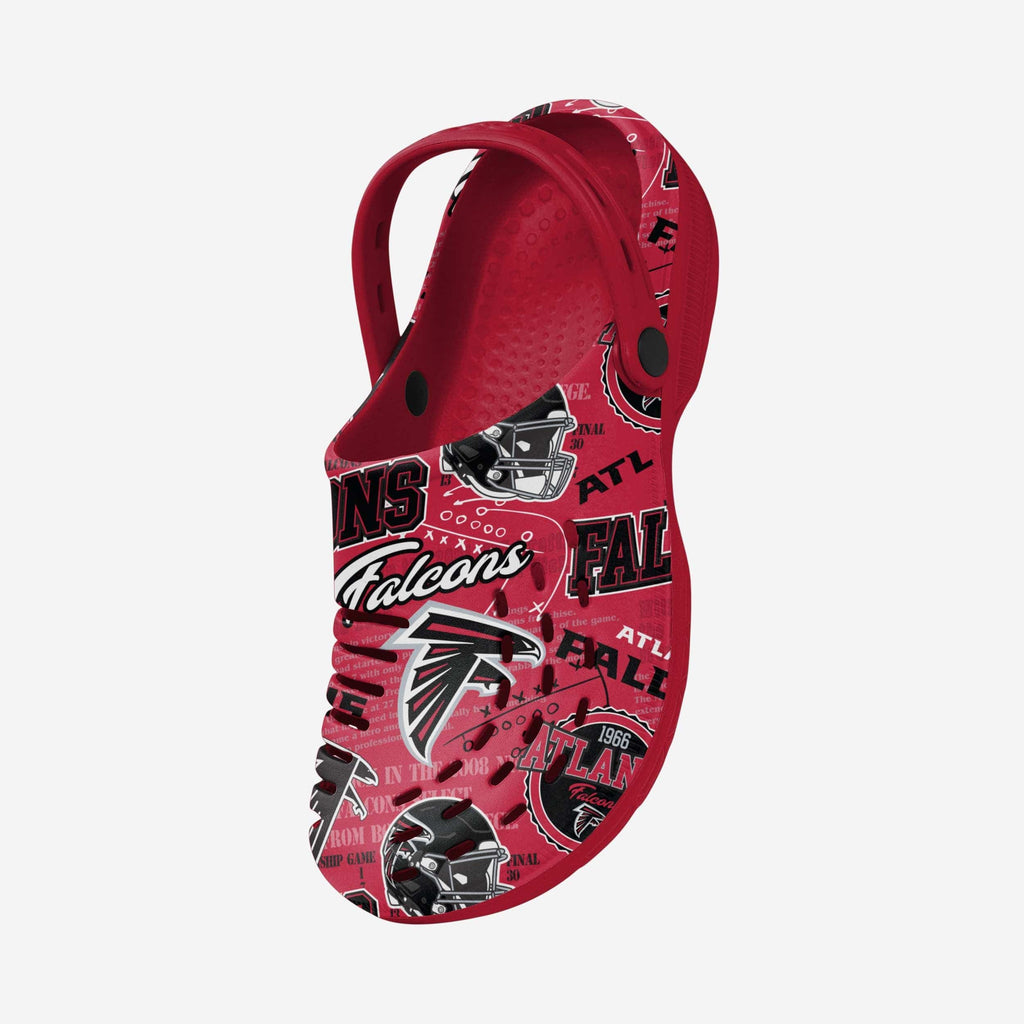 Atlanta Falcons Historic Print Clog With Strap FOCO
