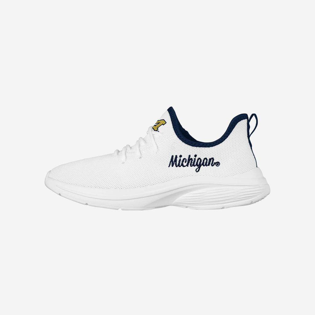 Michigan Wolverines Womens Midsole White Sneaker FOCO 6 - FOCO.com