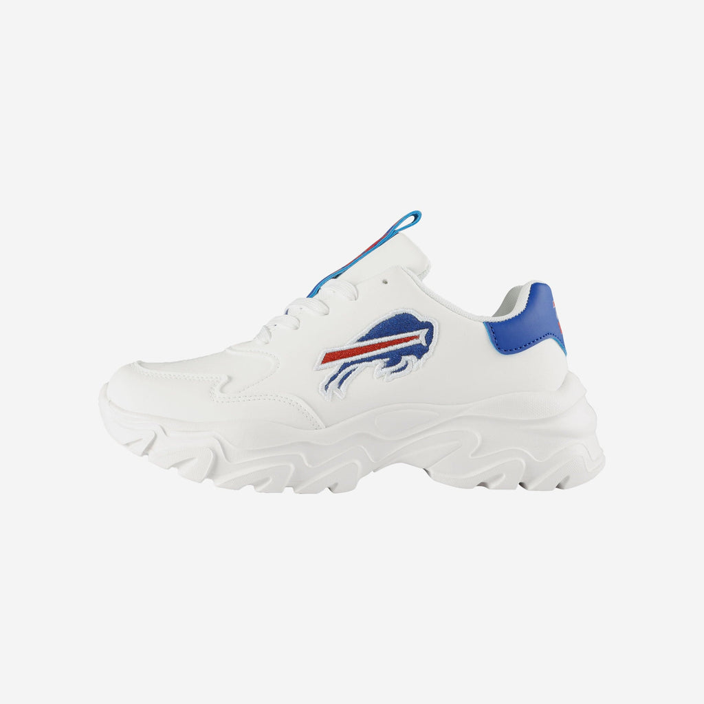 Buffalo Bills Womens Glitter Big Logo Vintage White Chunky Sneaker FOCO 6 - FOCO.com