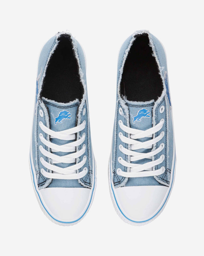 Detroit Lions Womens Denim Low Top Canvas Shoe FOCO - FOCO.com