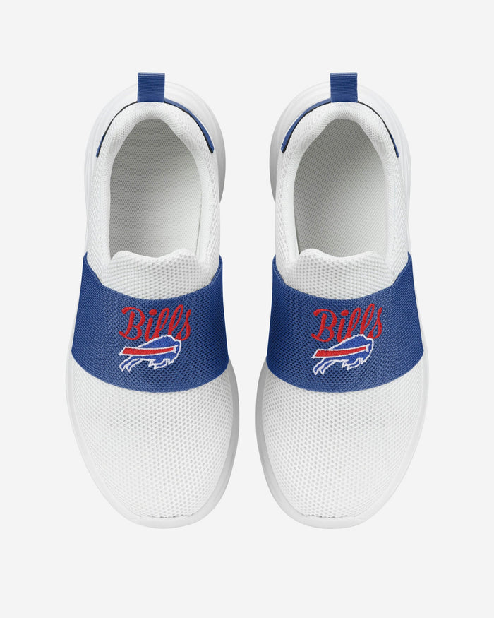 Buffalo Bills Womens Script Wordmark White Slip On Sneakers FOCO - FOCO.com