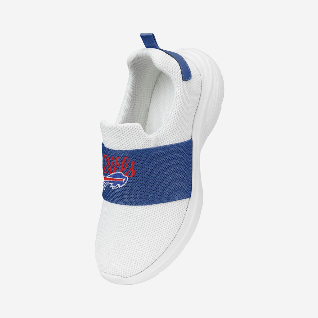 Buffalo Bills Womens Script Wordmark White Slip On Sneakers FOCO