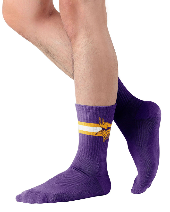 Minnesota Vikings Team Color Socks FOCO - FOCO.com