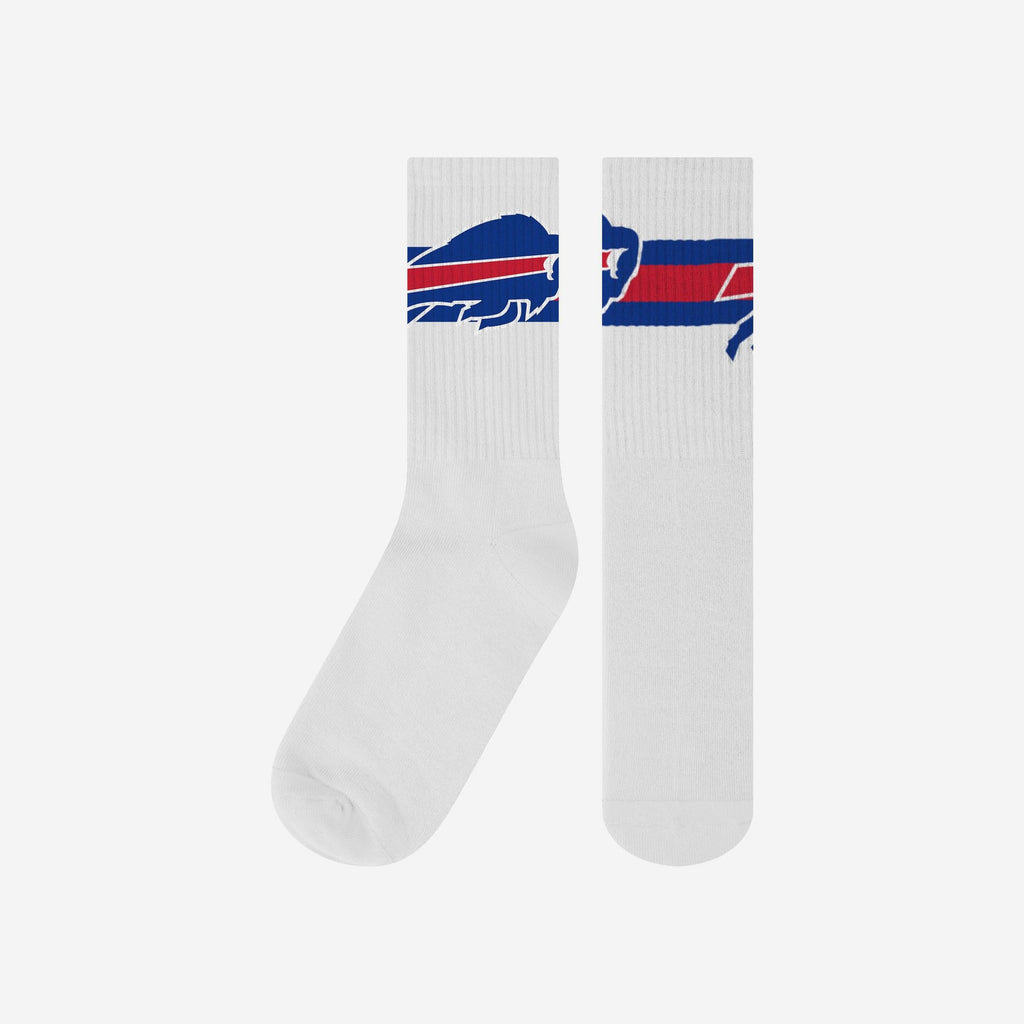 Buffalo Bills Primary Logo White Socks FOCO - FOCO.com