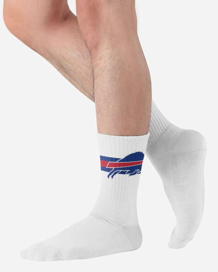 Buffalo Bills Primary Logo White Socks